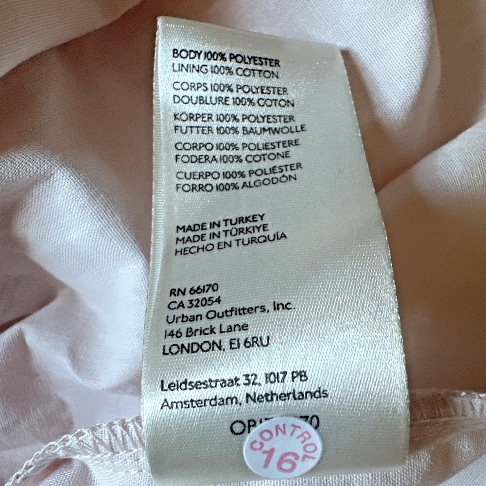 ANTHROPOLOGIE Women Size Small Textured Puff Sleeve Baby Doll Midi Dress Pink - Picture 14 of 14